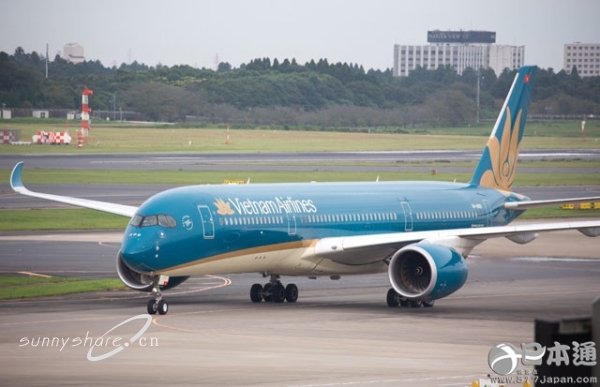 越南航空在日本首次启用空客A350机型